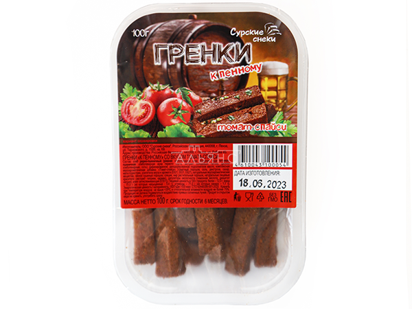 Сурские гренки Томат спайси (100 гр) в Курске