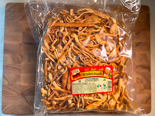 Нитка ЖАРЕНАЯ "Краб" Oktobtersnak 1 кг (сырный продукт) в Курске