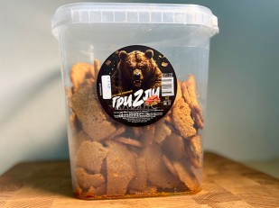 Сырные шарики ПАРМЕЗАН (0,5 кг): Ведро Ржаные гренки со вкусом Салями (1 кг)