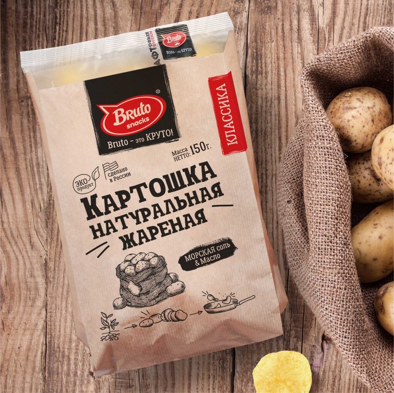 Картофель «Бруто» с солью 130 гр. в Курске